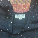St. John NWT VINTAGE SPORTSWEAR KNIT BLACK SWEATER SLEEVELESS LUXURY GOLD STUD Photo 1