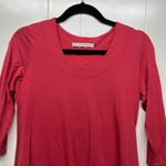 Peruvian Connection  3/4 Sleeve Pink Womens Top Size Small Scoop Neck Long Length Photo 2