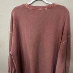 Rails  Sweatshirt Large Pink Crewneck Pullover Logo Spellout Women's Photo 4