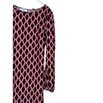 Jude Connally Women's Shift Dress Geometric Honeycomb Print Stretchy‎ Red Medium Photo 1