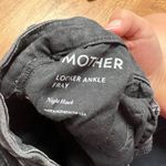 Mother Looker Ankle Fray Skinny Jeans in Night Hawk 24 Black Photo 9