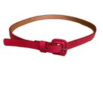 PINK SNAKESKIN EMBOSSED FAUX LEATHER FASHION BELT (XS) Photo 2