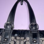 Coach Soho Pleated Hobo Bag w Wallet Monogram Canvas Buckle Y2K Logo Preppy Photo 5