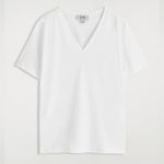 COS  V-neck Cotton T-shirt Medium Photo 1