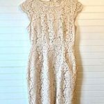Jessakae Eyelet Lace Oatmeal Cream Dress Size M Photo 0