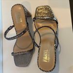 FARYL by Farylrobin Analisa Pewter Metallic Heeled Sandal Womens Size 7 Brown Photo 5