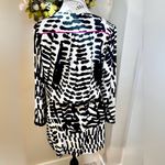 Karina Grimaldi Silk Black & White with Pink Piping Zip Front Mini Dress Sz S Photo 2