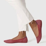Rothy's Rothy’s Red Apple Honeycomb The Point Slip On Ballet Flats Size 9 Photo 0
