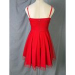 La Scala Red Glitter Sweetheart Fit & Flare Party Dress Women L Holiday Festive Size L Photo 2