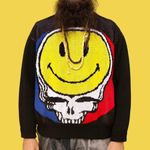 Chinatown Market Grateful Dead Knit Smiley Stealie Sweater size unisex XL Black Photo 2