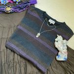 Casual Paper parachute multicolored striped glittery long sleeve top Multi Size M Photo 7