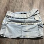 Refuge Light Blue Mini Skirt Photo 3