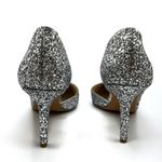 Badgley Mischka Daisy II Glitter Heels Women’s Size 6 Gray Stiletto Pointed Toe Photo 5