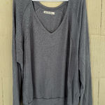 We The Free - Free People Santa Clara Oversized Thermal Long Sleeve Top - Gray Photo 0