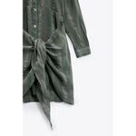 ZARA Zoe Tie-Waist Linen Blend Shirt Dress Photo 7