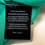 Harvé Benard  Women's M Green Smocked Peplum Blouse Rayon Blend Boho Chic Photo 5