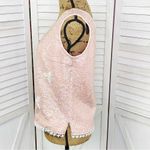 Stephen Chu Vintage Sequin Beaded Sleeveless Sweater Top Pink Large Pink Photo 1