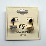 Real Simple RS blue and pave semi circle earrings style number R1211 Photo 10