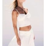 Free People FP One So Posh Corset Cropped Tank Top Ivory Size S NWT Photo 2