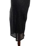 Vintage Y2K Onyx Nite Slip Dress Sz 10 Whimsigoth Vampy Shimmer Sheer Mob Wife Black Photo 7