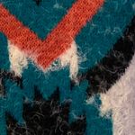 Oona & Maud fuzzy hair tribal print sweater S Photo 1