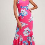 Lulus NWT  Wandering Wendy Magenta Floral Print Maxi Dress Size M Photo 0