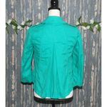 White House | Black Market Green Pea Coat Jacket Size 0 3/4 Sleeve Pockets Photo 10