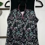 PGA Tour  Airflux 1/4 Zip Sleeveless Golf‎ Tank Black Multicolor Size Medium Photo 0