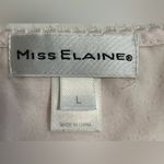 Miss Elaine knee length short sleeve nightgown pink with floral at top lace Size L Photo 5