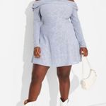 Wild Fable Women's L Flocked Mini Fit & Flare Holiday Dress Floral Off Shoulder Photo 2