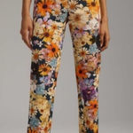 Maeve Moxy Collective for  Floral Straight‎ Leg pants 10 workwear preppy holiday Photo 0