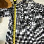 Cynthia Rowley Women’s NWT  Linen Gingham‎ Blazer Blue Checkered Size Large Photo 6