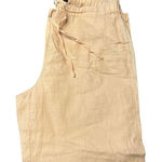 Vince Camuto  Women's Peach Linen Tie Front Wide Leg Pants Size 1X Pockets Photo 0