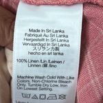 Madewell  Harlow Linen Check Shorts Cafe Pink White 4 High Rise Cuff Hem Photo 6