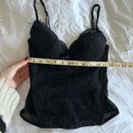 Adjustable back and straps Black lace corset top removable push up cup padding Size 8 Photo 5