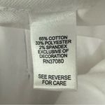 Women’s White Stretch Capris High Rise Sz 6 Eyelet Hem Coastal Vacay Feminine Photo 4