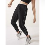 Athleta  Colorblocked Brooklyn Jogger Pants Black White Stripe Size 2 Petite‎ Photo 2