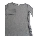 Nautica  Top Women's Size Small Gray Long Sleeve Pullover Blouse Photo 1