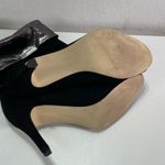 Calvin Klein Wmn 10M Sexy Cuffed Black Suede Peep Toe Ankle Bootie Heels Evening Photo 4