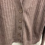 Sanctuary  brown ribbed v-neck cardigan academia sweater size large #717 Photo 1