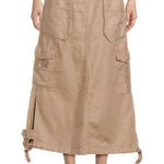 Current/Elliott Current Elliott The Article A line Cargo MIDI Skirt Sz 26 Linen Blend Lagenlook Photo 0
