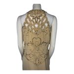 Miss New York high neck cut out Sequenced & beaded dress and scarf size 16 Gold Photo 6
