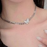 Boutique Butterfly Necklace Silver Photo 1