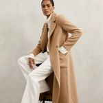 Reiss  Lucia Double-Breasted Wool-Blend Coat in Camel Beige Size 12 NWT Photo 14