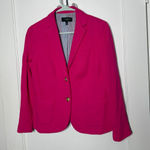 Talbots Bright Pink Barbiecore Knit Button Blazer Work Career Jacket Women's 8P Photo 0