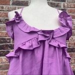 Romeo + Juliet Couture lavender ruffled crop top with lace up back / M / EUC Photo 3