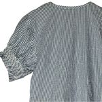 Rungolee Striped Short Sleeve Top Blouse Size Small Blue Photo 5
