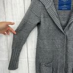 American Eagle AEO  Outfitters (M) Womens Gray Knit Wool Blend Sweater Jacket Photo 3