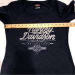 Harley Davidson Black Hills Blue Studded Womens Top Shirt Short Sleeves Sturgis Photo 5