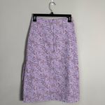 Brandy Melville John Galt Phoebe Floral Midi Skirt One Size Lavender Slit Girly Photo 4
